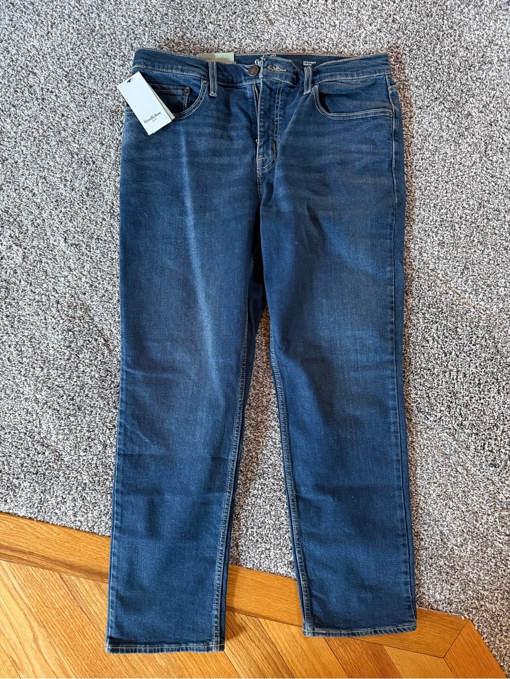 Goodfellow & Co Men’s Straight Jeans in Dark Blue Denim
